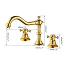 GobekUsa Dual Handle Basin Faucet in Chrome Solid Brass with Antique Black Finish