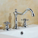 GobekUsa Dual Handle Basin Faucet in Chrome Solid Brass with Antique Black Finish