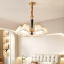 GobekUsa Antique Copper Chandelier for Retro American Country Living Room and Dining Room