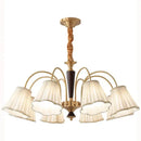 GobekUsa Antique Copper Chandelier for Retro American Country Living Room and Dining Room