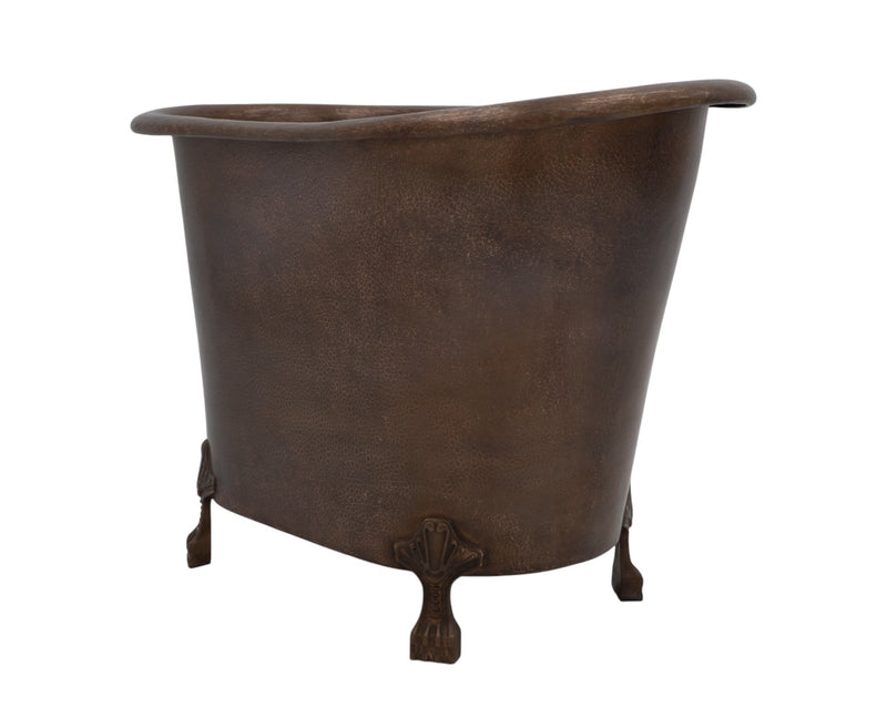 Antique Copper Hammered Soaking Claw Tub