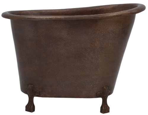 Antique Copper Hammered Soaking Claw Tub