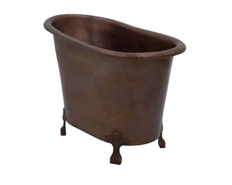 Antique Copper Hammered Soaking Claw Tub