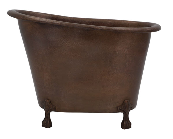 Antique Copper Hand Hammered Soaking Claw Tub - Artisanal Finish