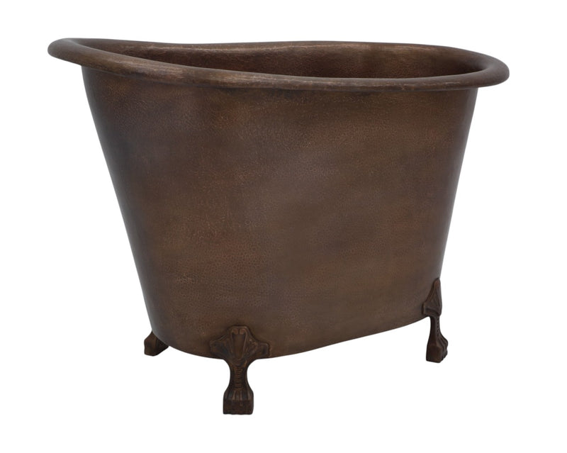 Antique Copper Hammered Soaking Claw Tub