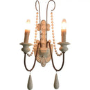 GobekUsa Country French Wall Lamp for Retro Living Room Bedroom Decor