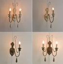 GobekUsa Country French Wall Lamp for Retro Living Room Bedroom Decor