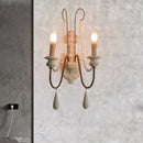 GobekUsa Country French Wall Lamp for Retro Living Room Bedroom Decor
