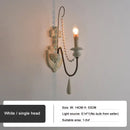 GobekUsa Country French Wall Lamp for Retro Living Room Bedroom Decor