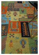 Antique Design Tribal Multi Color Hand knotted Traditional 8x10 Wool Area Rug