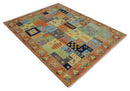 Antique Design Tribal Multi Color Hand knotted Traditional 8x10 Wool Area Rug