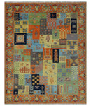 Antique Design Tribal Multi Color Hand knotted Traditional 8x10 Wool Area Rug