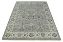 Hand Knotted Wool Area Rug - Distressed Brown and Beige Oushak by The Rug Decor