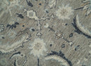 Hand Knotted Wool Area Rug - Distressed Brown and Beige Oushak by The Rug Decor