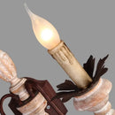 GobekUsa Double Head French Wall Lamp Solid Wood Iron Sconce