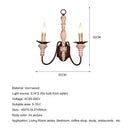 GobekUsa Double Head French Wall Lamp Solid Wood Iron Sconce