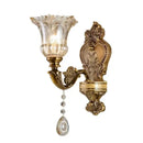 GobekUsa Crystal Glass Dual Head Wall Lamp - European Retro Style