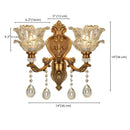 GobekUsa Crystal Glass Dual Head Wall Lamp - European Retro Style