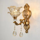 GobekUsa Crystal Glass Dual Head Wall Lamp - European Retro Style