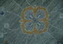 Gray Hand Knotted Wool Area Rug - Antique Oushak Traditional Style