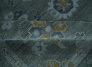 Gray Hand Knotted Wool Area Rug - Antique Oushak Traditional Style
