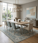 Silver Beige Oushak Area Rug - Antique Hand Knotted Traditional
