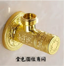 Antique floral brass bathroom angle stop valve by Decorbites