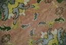 Antique Floral Peach, Green, Mustard and Ivory Hand Knotted 9x12 wool area Rug by The Rug Decor