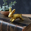 Antique Gold Bunny Figurine in Cast Iron (Set of 4)