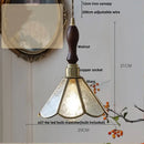 GobekUsa Antique Glass LED Pendant Lamp, Adjustable Loft Kitchen Light Fixture