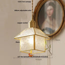 GobekUsa Antique Glass LED Pendant Lamp, Adjustable Loft Kitchen Light Fixture