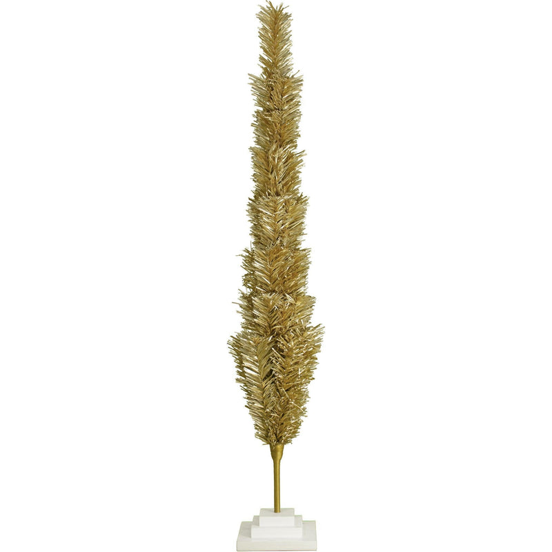 Antique Gold Tinsel Christmas Tree