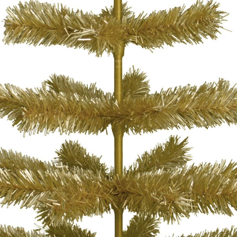 Antique Gold Tinsel Christmas Tree