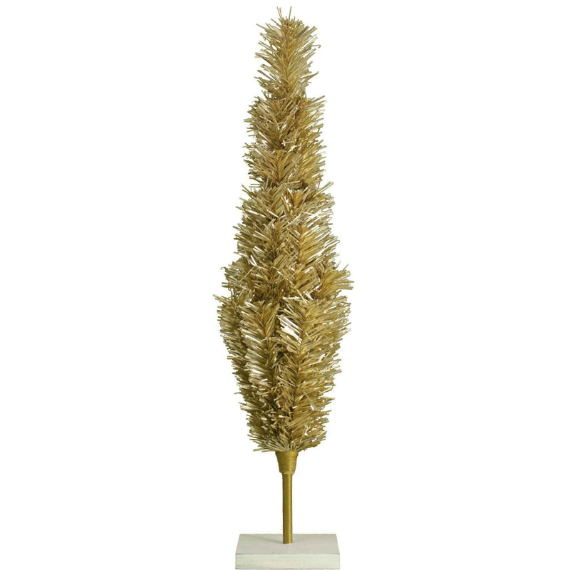 Antique Gold Tinsel Christmas Tree