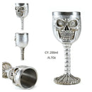 Antique gothic silver dragon king goblet dining room whiskey glass by Decorbites
