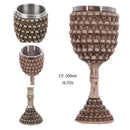Antique gothic silver dragon king goblet dining room whiskey glass by Decorbites