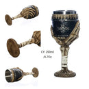 Antique gothic silver dragon king goblet dining room whiskey glass by Decorbites