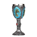 Antique gothic silver dragon king goblet dining room whiskey glass by Decorbites
