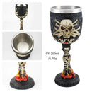Antique gothic silver dragon king goblet dining room whiskey glass by Decorbites