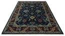 Blue Rust Beige Traditional Hand Knotted Wool Oushak Area Rug by The Rug Decor