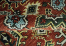 Brown and Blue Wool Oushak Traditional Area Rug - Hand Knotted by The Rug Decor