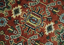Brown and Blue Wool Oushak Traditional Area Rug - Hand Knotted by The Rug Decor