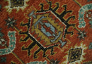 Hand Knotted Handspun Wool Rug Rust and Black - Oushak Inspired