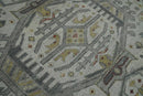 Gray Turkish Wool Hand Knotted Area Rug Distressed Traditional Heirloom Custom Made by The Rug Decor