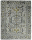 Gray Turkish Wool Hand Knotted Area Rug Distressed Traditional Heirloom Custom Made by The Rug Decor