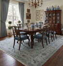 Charcoal and Gray Hand Knotted Wool Traditional Oushak Area Rug