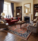 Brown and Blue Wool Oushak Traditional Area Rug - Hand Knotted by The Rug Decor