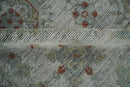 Distressed Hand Knotted Traditional Wool Area Rug in Silver and Rust - Custom Made by The Rug Decor