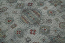 Distressed Hand Knotted Traditional Wool Area Rug in Silver and Rust - Custom Made by The Rug Decor