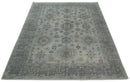 Distressed Hand Knotted Traditional Wool Area Rug in Silver and Rust - Custom Made by The Rug Decor